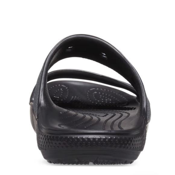 Crocs Classic Slip‎ On Glitter Black Comfy Pool Sandals Slides Mens Size 11 NWT - Picture 8 of 9